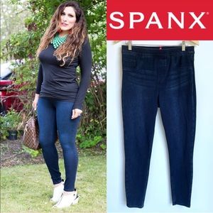 SPANX Jean-ish Ankle Leggings in Blue Jean